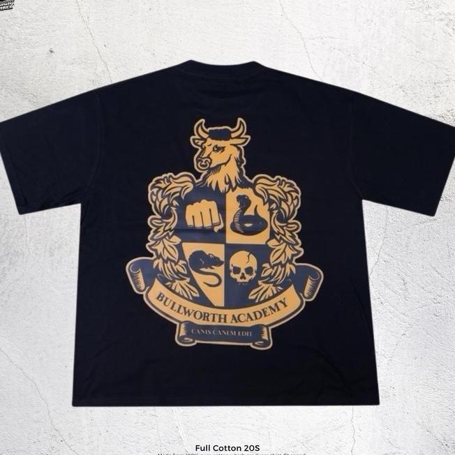 Kaos T-Shirt Bully Bully Hitam Solid Model Hitam Model Oversized -