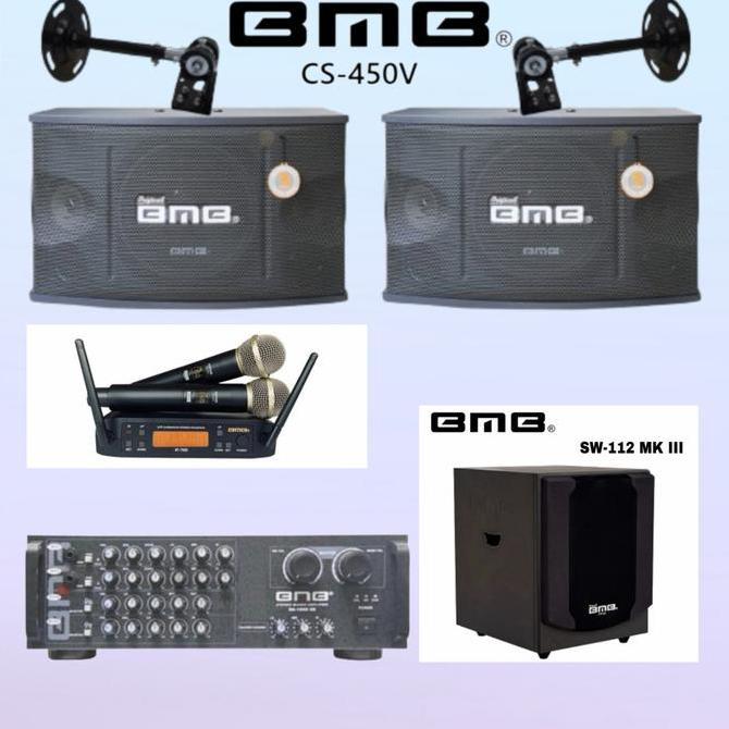 TERBARU - Paket Karaoke Speaker BMB 10 Inch Ampli BMB DA-1600 BT Subwoofer BMB 12 inch Mic Wireless 