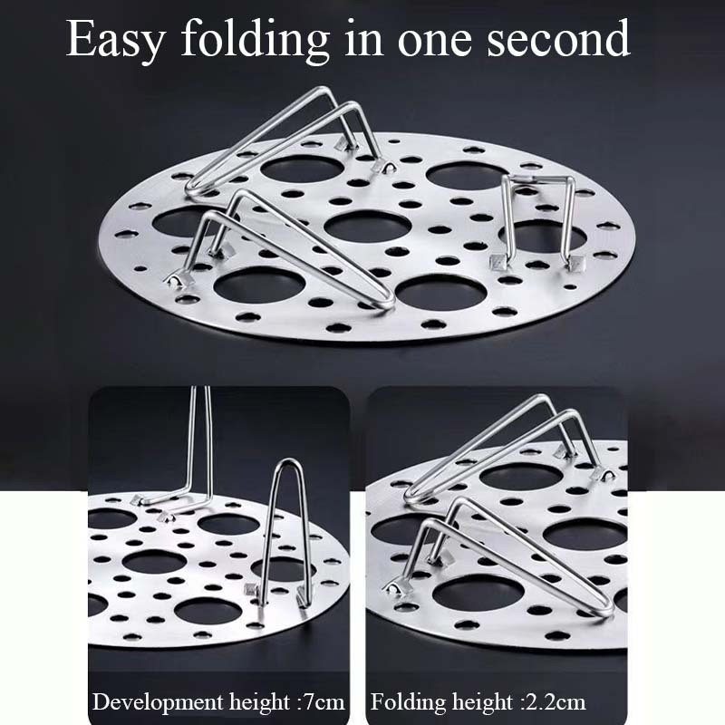 Stainless Steel Rak Kukus Bulat Besar Telur / Tatakan Panci Tatakan Kukusan / Geoolimy