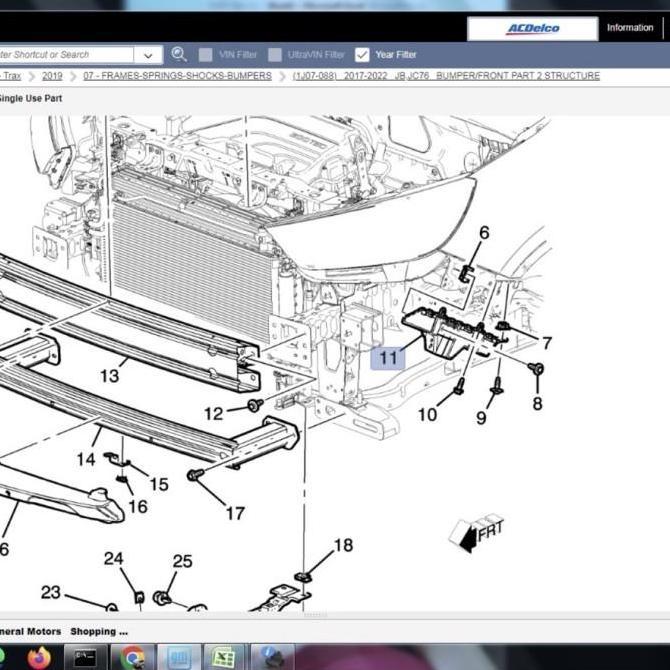 Bracket Bumper Depan Kiri Trax Fl
