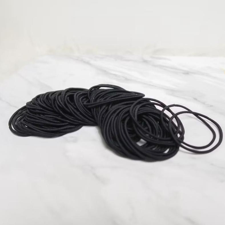 paket hemat gelang karet hitam dapat 10 gelang  bisa cod atau bayar di tempat| gelang hitam polos | 