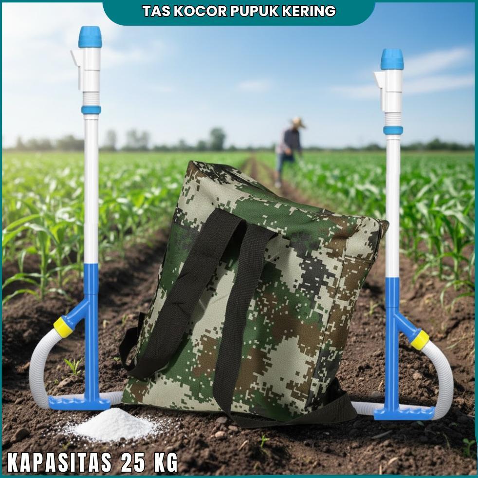 Alat Kocor Pupuk Granul 25 Kg Semi Otomatis Tas Ransel - Alat Tabur Pemupuk Tanaman Jagung Cabai Pad