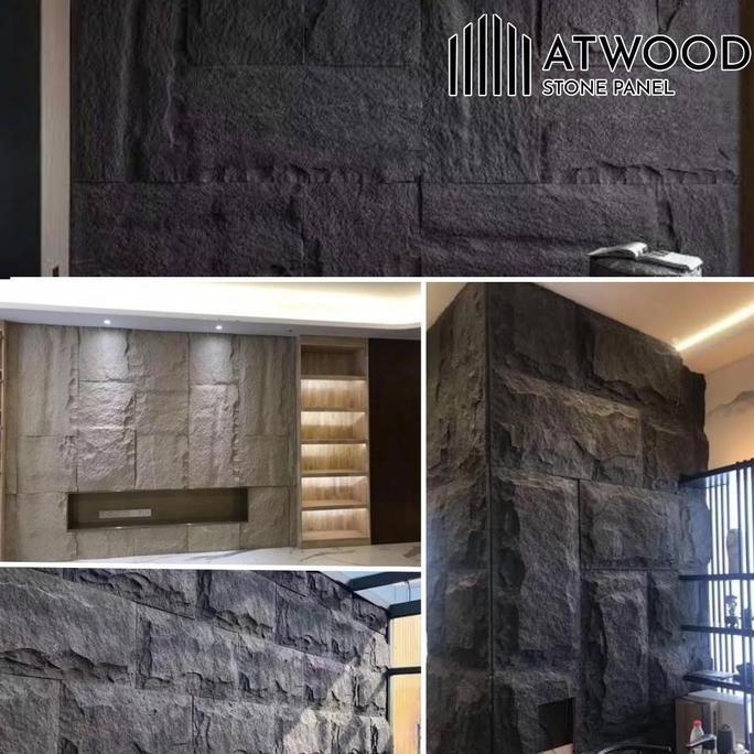 PU Stone Panel Dinding 3D Batu Alam Wallpanel