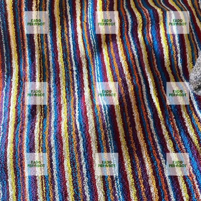 Keset Kaki Handuk Motif Cerah - Keset Handuk Salur - Keset Pelangi