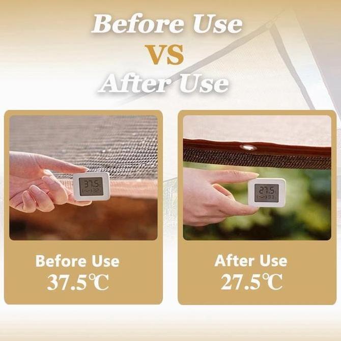 EZVECHE Paranet Coklat 30 Pin Super Tebal Anti Intip Privacy Screen Shading Net Jaring Peneduh Pagar