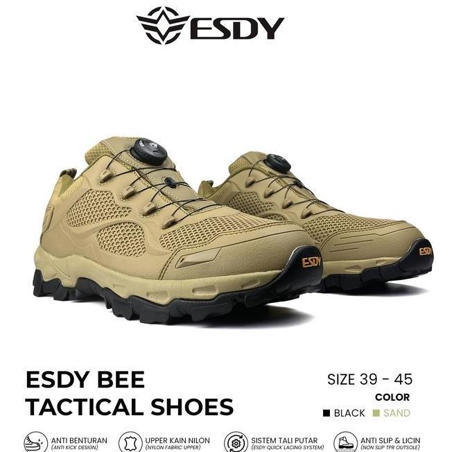 Sepatu Tali Putar/Sepatu Putar Esdy Bee 4Inc/Sepatu Hiking Outdoor/Sepatu Tactical Putar Gunung Pria