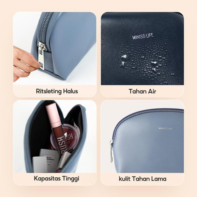 MINISO Tas Kosmetik Kapasitas Besar Tahan Air Bentuk Berbilang Cosmetic Bag Tas Alat Makeup Tas Make
