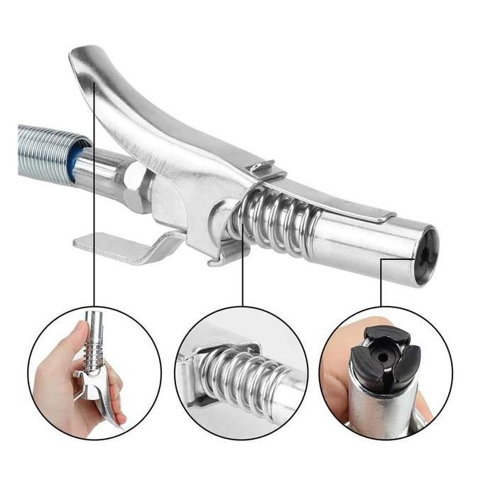 EZESJIT Kepala Grease Gun / Kepala Grease Gun Kunci Ganda / Alat Kepala Pompa Grease Gun