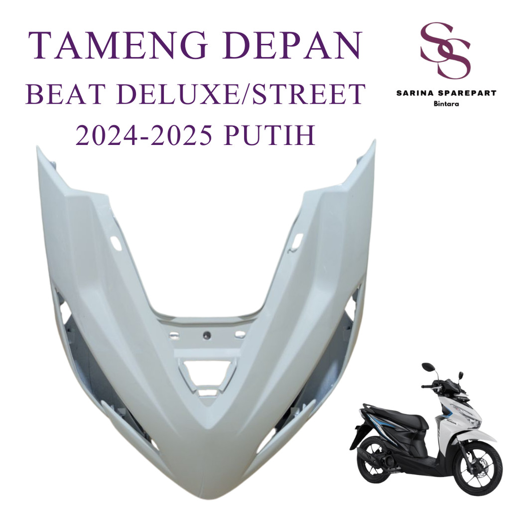 Cover Front Panel Tameng Body Depan Beat Deluxe Beat Street 2024-2025 Gen 2 K1AL Putih Tenshi