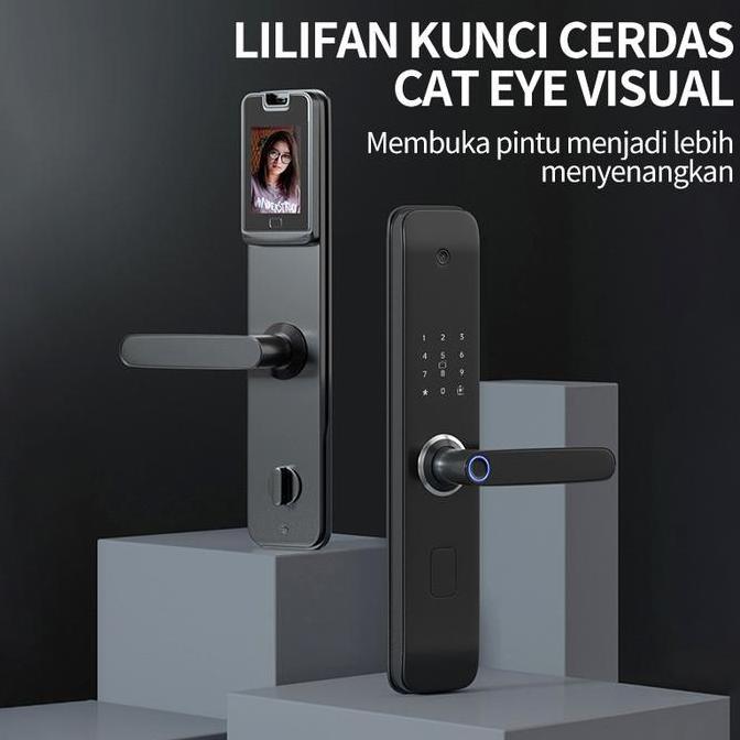 DAMELOPO Kunci digital pintar/kunci pintu sidik jari/kunci pintu elektronik keamanan /kunci pintu ka