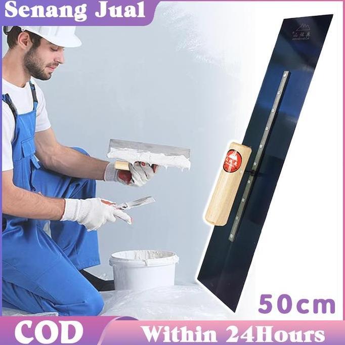 HAMDORA 50cm Raskam Roskam Baja Trowel Asli Alat Acian Tembok Raskam Acian Baja