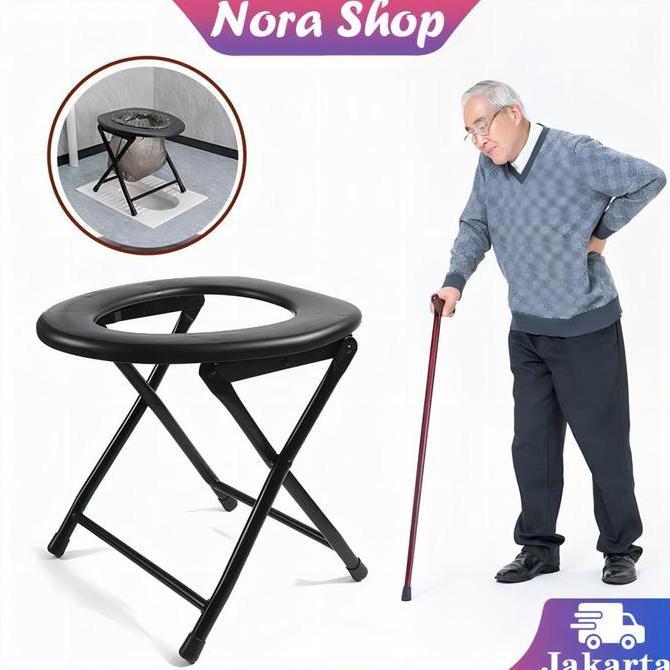 HASQUINE Toilet Duduk Portable Closet Duduk Portable Kursi Toilet Duduk Lansia Kursi Toilet Duduk Te