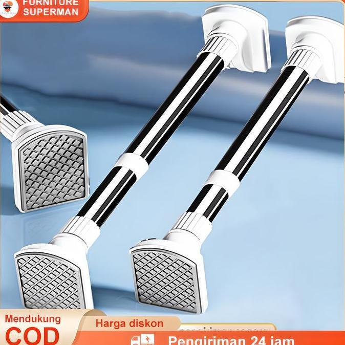 GUNEMANE Tiang Jemuran Baju Gantungan/Tiang Hordeng Fleksibel Tiang/Tiang Pipa Kamar Mandi/Tiang Gor