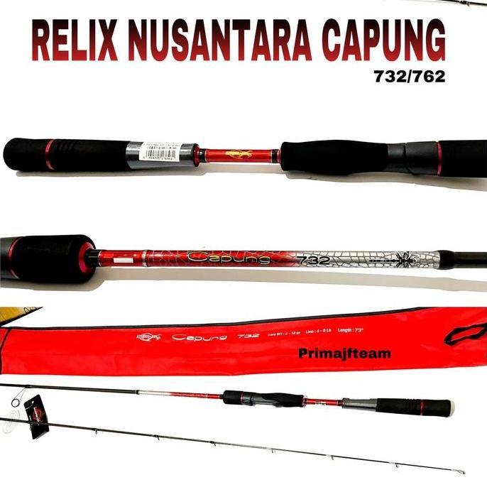 Joran relix nusantara capung ul 622 ,662, 702 , 732 dan 762 joran casting ring seaguide Pancing