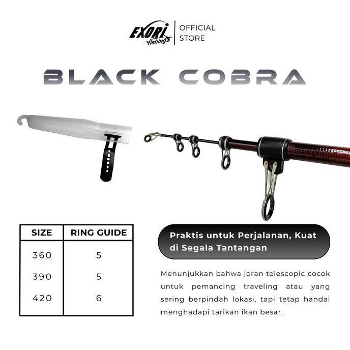 Joran Telescopic Exori Black Cobra 360 s/d 450 | Joran Telescopic | Surf Rod