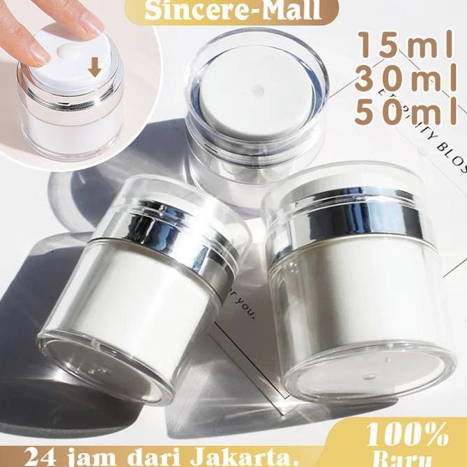 EZESJIT Pot Jar Airless Pump Botol Krim Vakum Pot Jar Cream Airless Pump Untuk Lotion Pot Jar Vakum