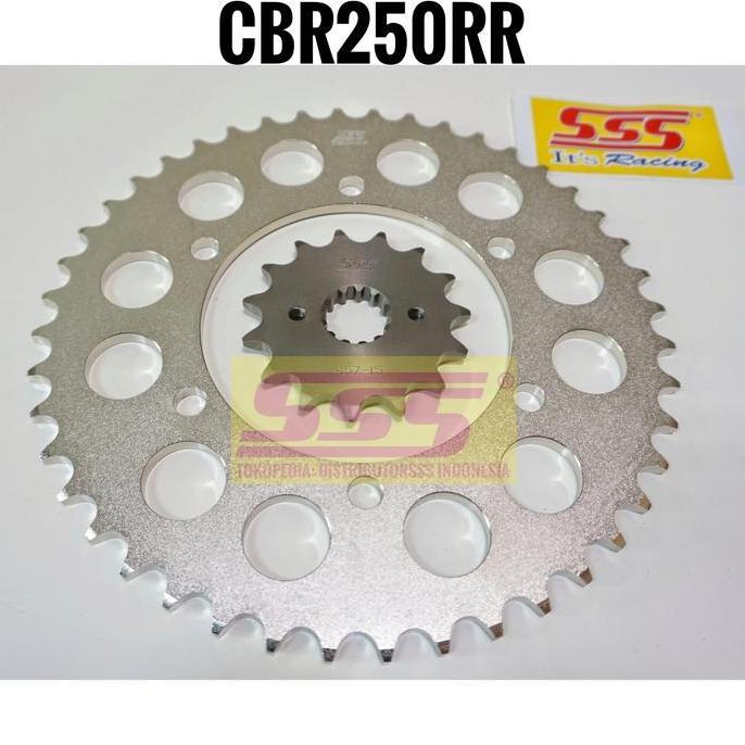 GEARSET SSS 520 HONDA CBR250RR GIR BAJA RANTAI GOLD SSS / REGINA GIRSET GIR SET GEAR SET