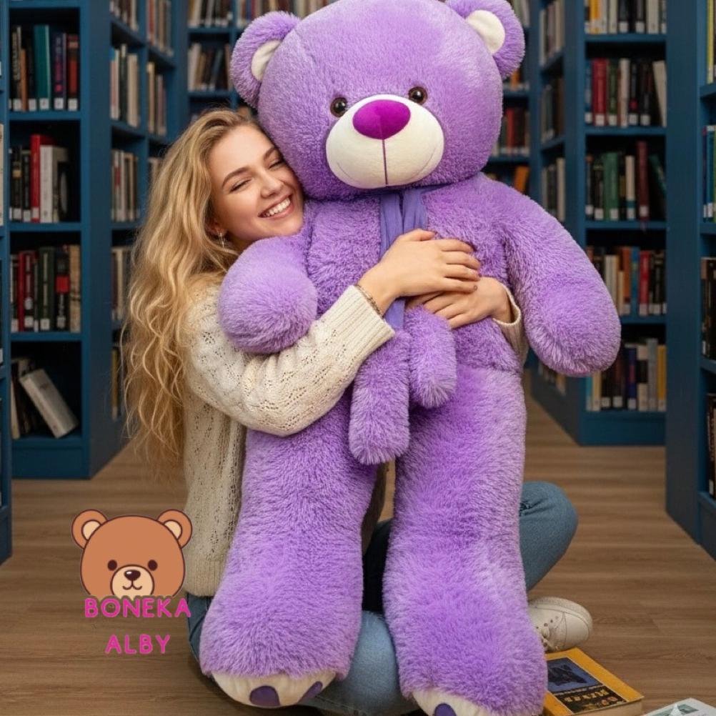 Boneka Tedy Bear Jumbo Syal Telapak 1,2 meter Berlabel SNI