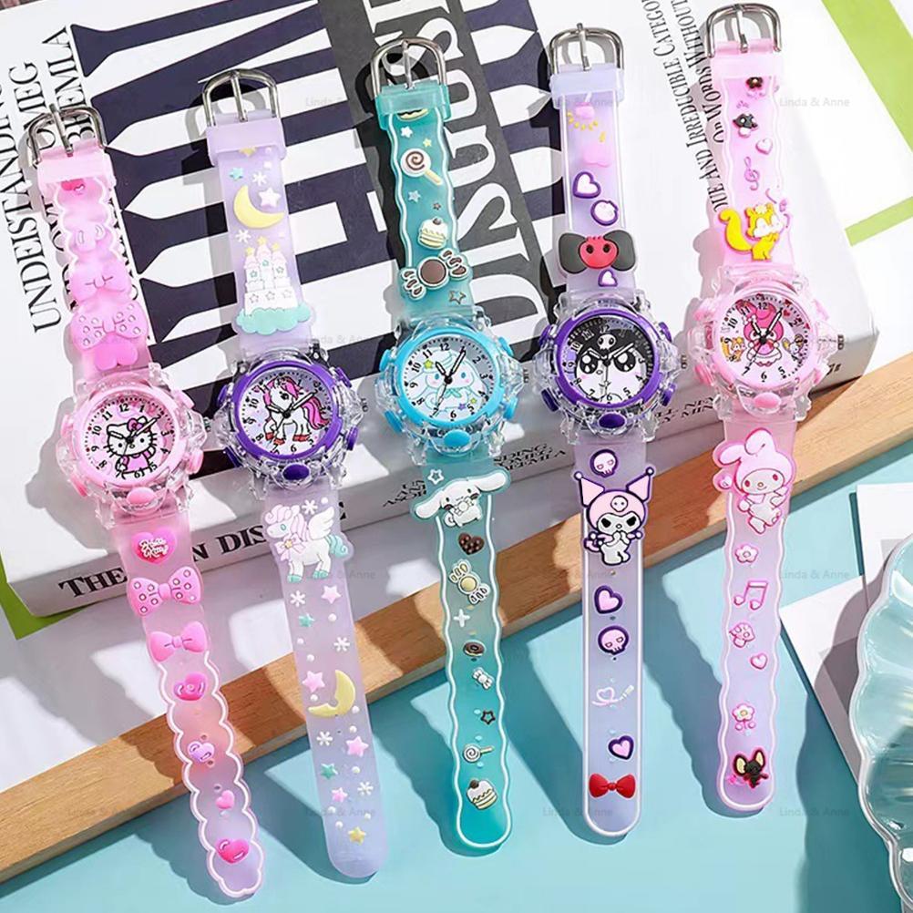 ORIGINAL L&A JAM TANGAN ANAK LED KARAKTER HELLO KITTY KUROMI CUTE KIDS WATCH / JAM TANGAN ANAK 4-12 