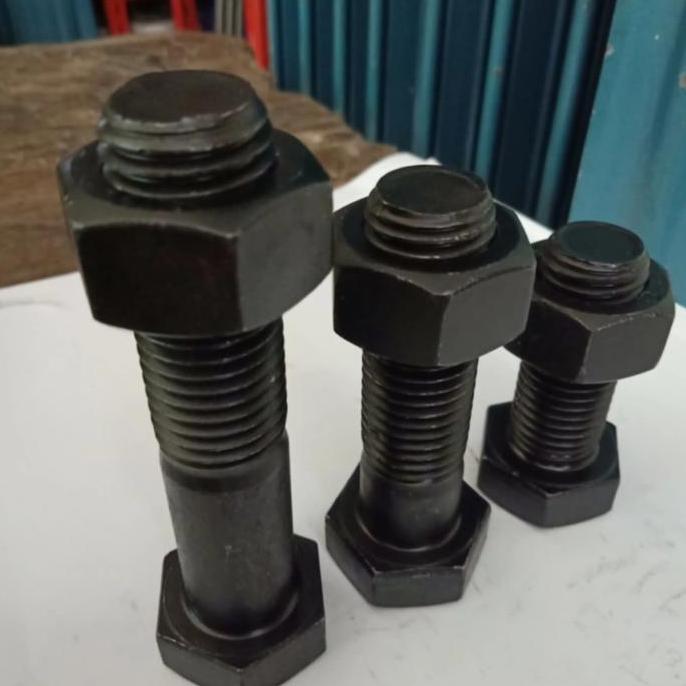 baut mur baja M16 x 80mm baja murah