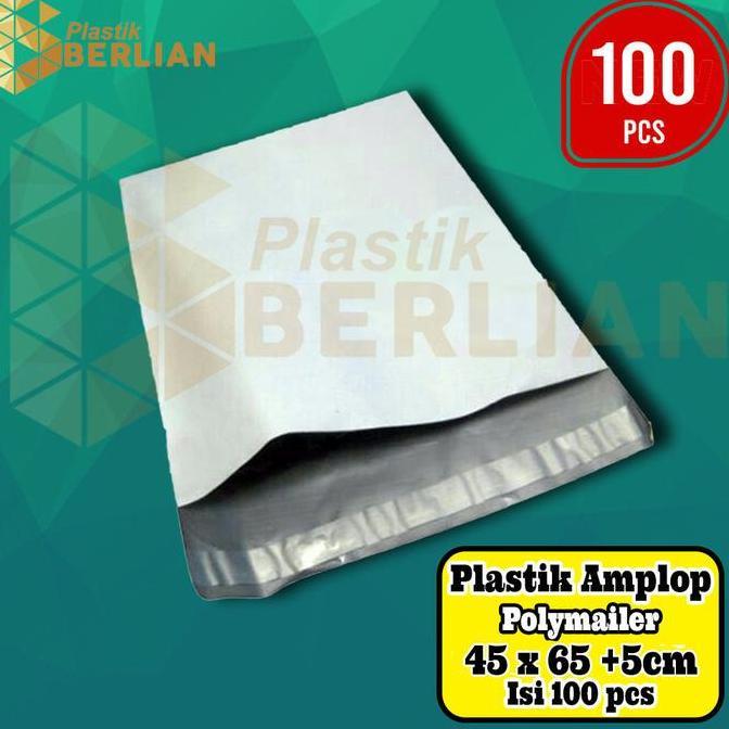 Plastik Amplop Packaging Polymailer Polybag 45 x 65 isi 100 White