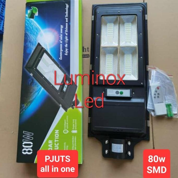 lampu jalan solar panel 80watt 80 w tenaga surya matahari 80w 80 watt