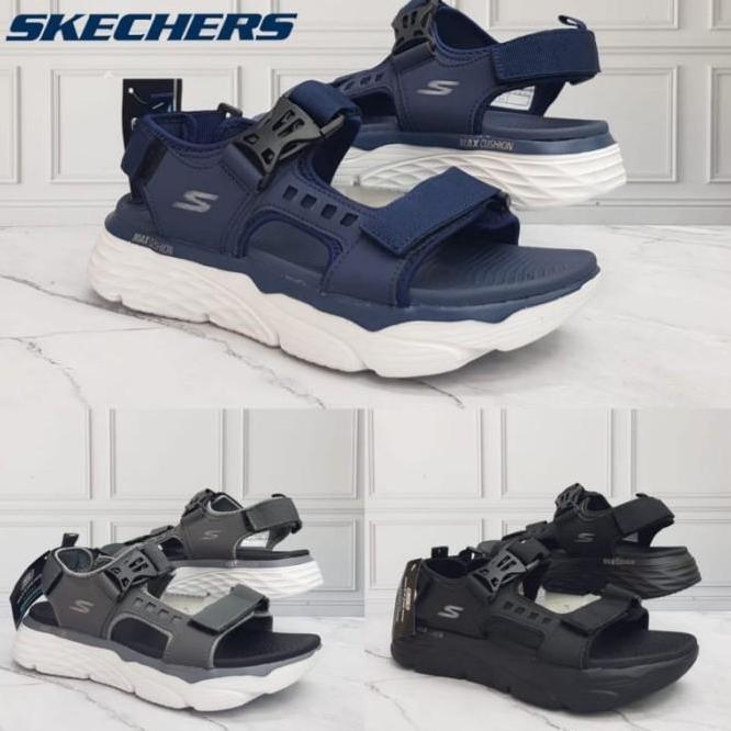 Sandal Skechers Max Cushioning Man/Sandal Tali Pria/Sandal Gunung