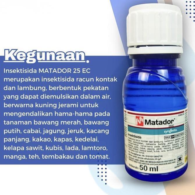 Ready  Obat Hama Tanaman Matador 25 EC 50 ML Insektisida Pembasmi Hama