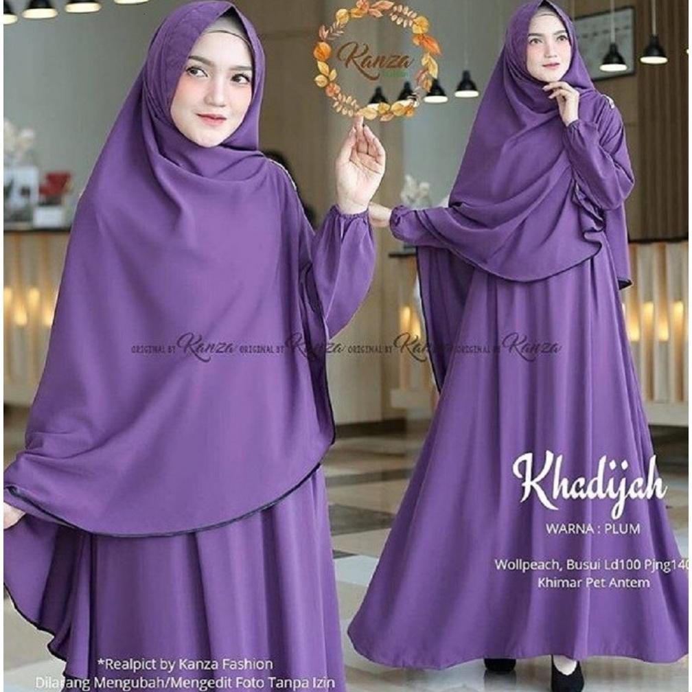 100% AMAN TERBARU KHADIJAH SYARI SET HIJAB M L XL XXL 3XL GAMIS SYAR'I SET HIJAB TERBARU 2026 BAJU P