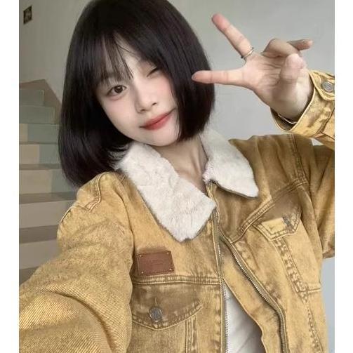 Wik rambut wanita pendek Wig wanita full kepala Wig daily  rambut palsu wanita full kepala rambut pa