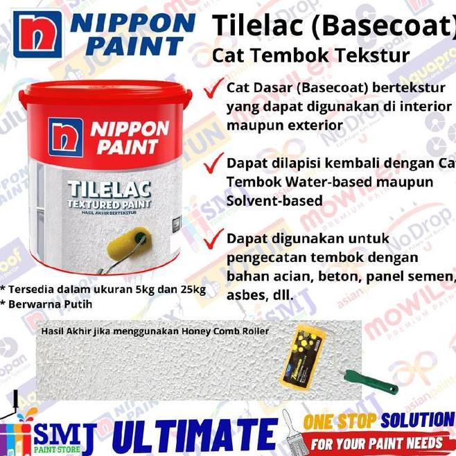 Cat Tekstur Tembok Nippon Paint Tilelac Textured Paint Putih 25Kg