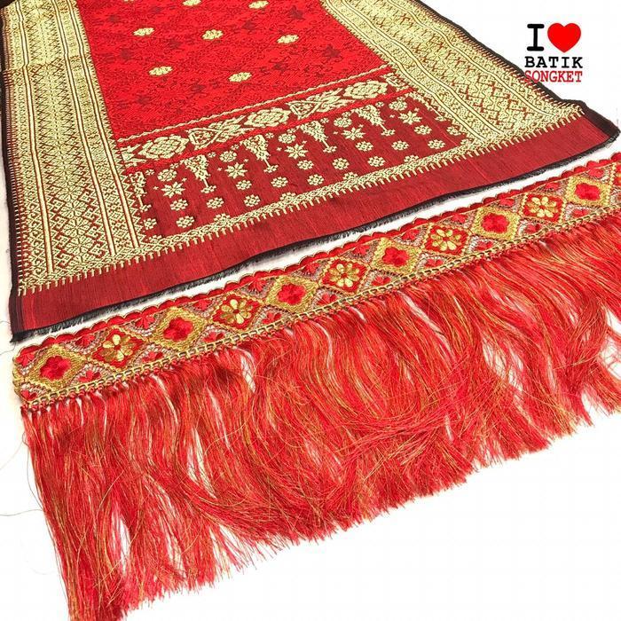 New Best Quality 100% Original Renda Rumbai Bordir Songket Palembang Tenun Batak Ulos Sumatra Medan