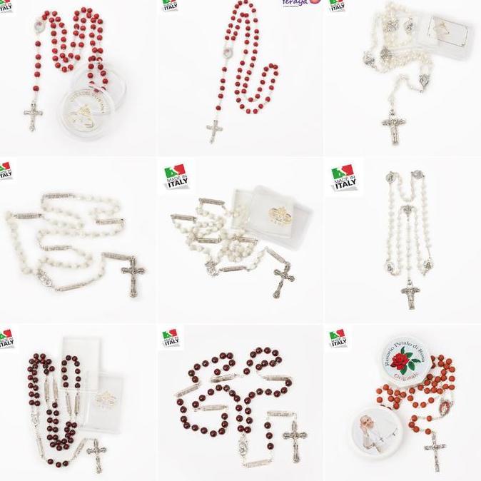 %%%%] Aneka Rosario Made in Italy Aksesoris Fashion Kalung Salib Katolik