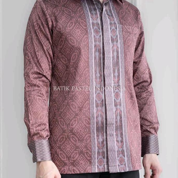 BEST SELLER Kemeja Songket Pria Kemeja Tenun Baron Pria Songket Palembang Exclusive Lengan Pendek/Pa