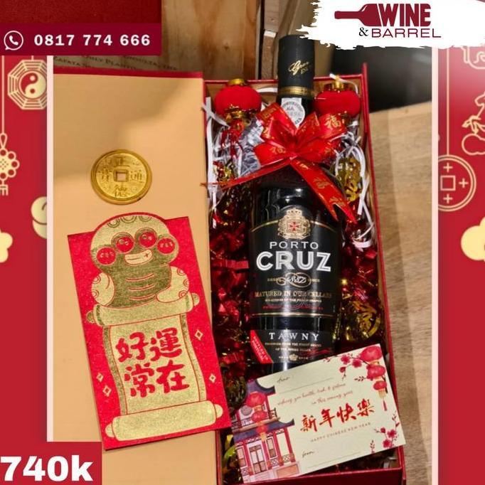 HAMPERS PORT WINE PORTO CRUZ TAWNY Chinese New Year Hadiah Kado Imlek SET BOX Gift