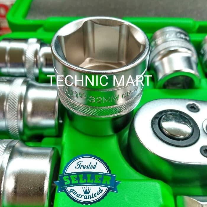 Kunci Sok Set Tekiro 6 PT 8-32mm / Hand Socket Set Tekiro 12PT 8-32mm