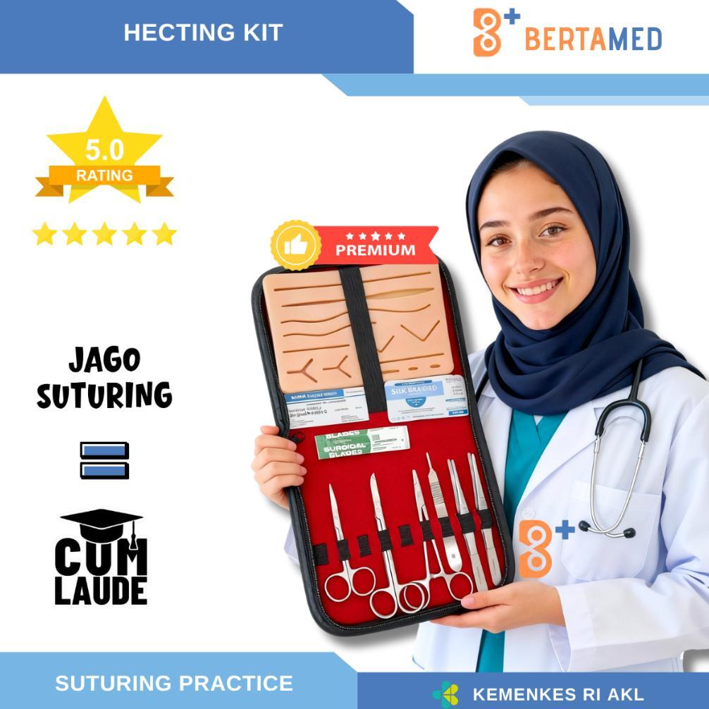 HECTING KIT / Hecting Set KIT Minor KIT Suturing KIT Hecting Pad Alat Praktikum Jahit Bedah terlaris