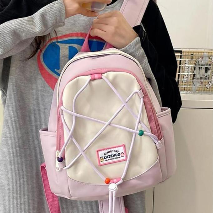 RACERPO Tas Ransel Mini Wanita lucu Tas Sekolah Anak Perempuan Kecil Vintage Korea import Kekinian b