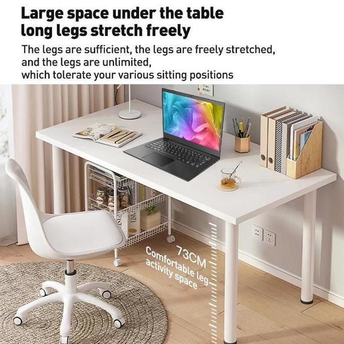 AZBOMO BM-Meja Makan Minimalis 140*50CM Meja Belajar Putih Meja Kerja Table Modern  Table Runner / T