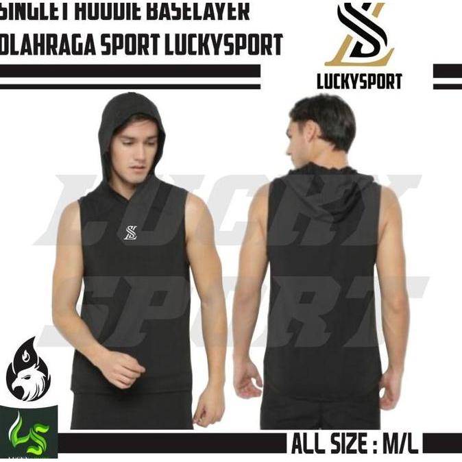 TERLARIS [LUCKY SPORT] MANSET HOODIE LEKBONG SINGLET BASELAYER OLAHRAGA KUPLUK OUTDOOR SPORT