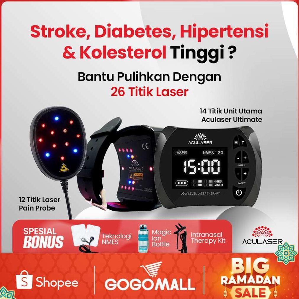 ACULASER ULTIMATE - 26 Titik Laser Terapi Pemulihan STROKE & PASANG RING JANTUNG - 14 Titik Laser Al