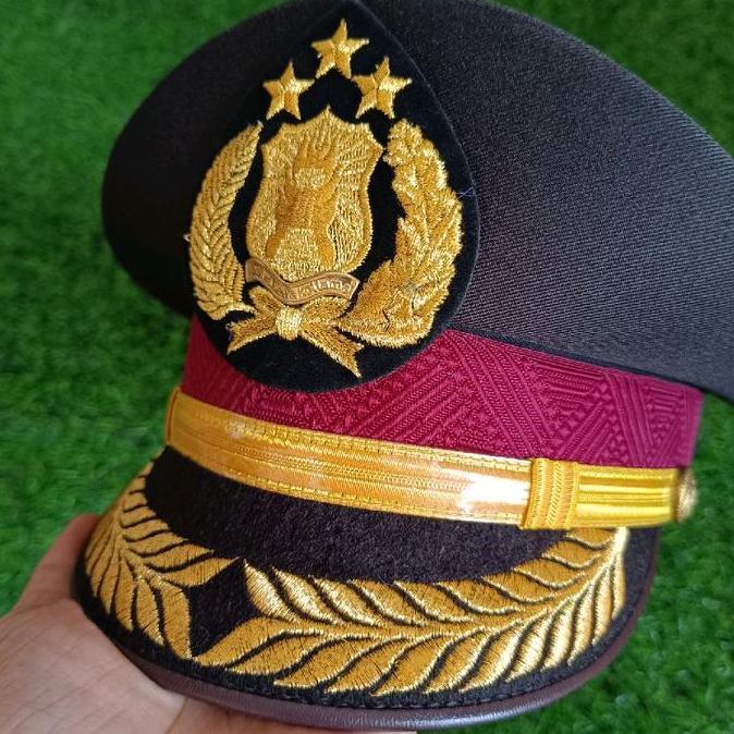 Topi PET PDU COKLAT PAMEN POLRI / PET PDU PAMEN POLISI / PET COKLAT PAMEN POLRI