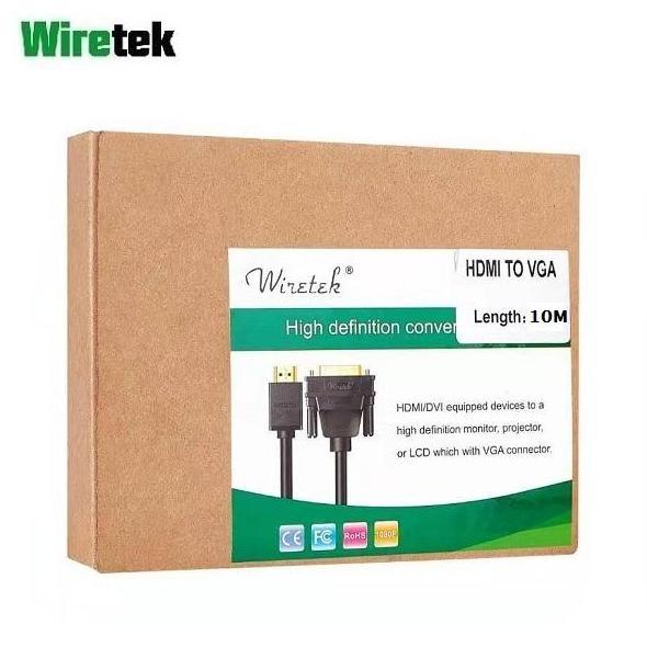 Kabel HDMI to VGA 10 meter WIRETEK