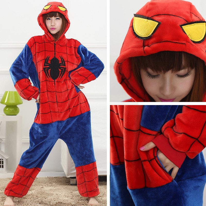 Kostum Spiderman Avengers Onesie Piyama Cosplay Baju Tidur