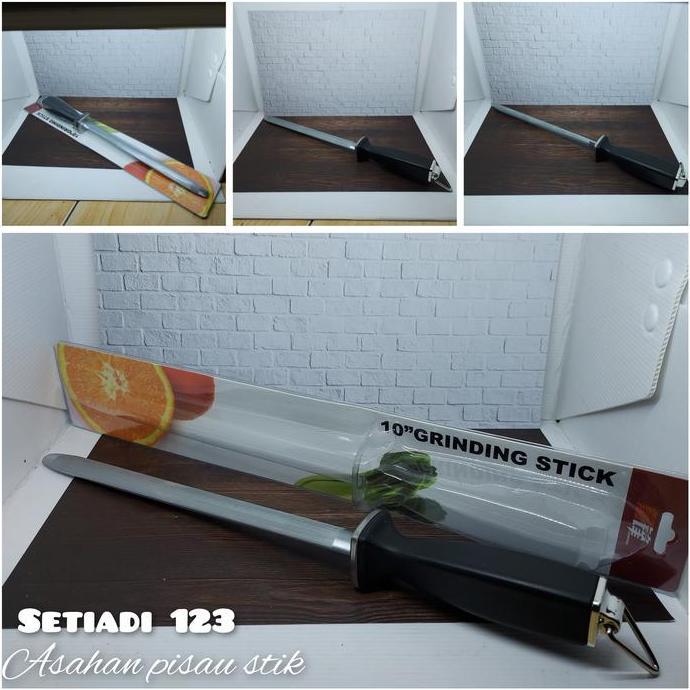 kirim hari ini Asahan Pisau Stik 10 Inch Stainless Gagang Hitam Pedang,pisau & golok READY