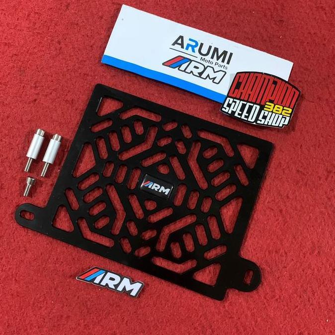 Cover Radiator Arumi ARM Cyber Black All New NMAX 2020 2021 2022