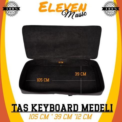 Softcase Keyboard Medeli Warna HItam Bahan Kanvas Tas Keyboard Medeli AKX Medeli Keyboard