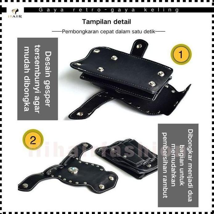 HIB-0236 NEW Dompet Gunting Tas Pinggang Gunting Rambut Paket Gunting Tas Gunting Kulit Asli Ikat Pi