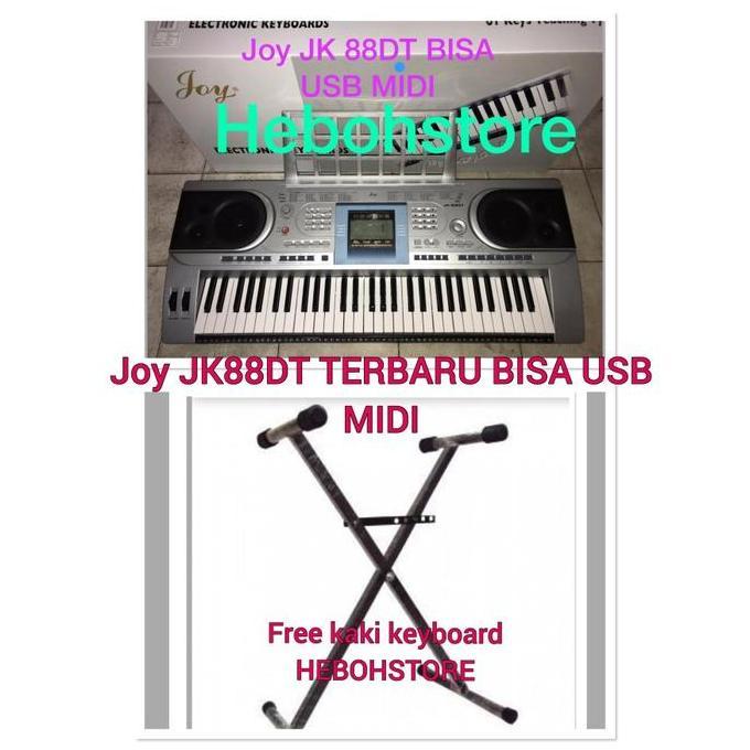 Ready !!! Keyboard Piano JOY JK 88DT JK-88DT USB MIDI FLASHDISK +KAKI KEYBOARD