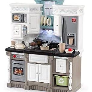 Step2 Lifestyle Dream Kids Kitchen Playset, Indoor/Outdoor Kitchenette, 37 Piece Toy Accessories
